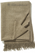 Плед бежевый из беби-альпаки Christian Fischbacher, Швейцария