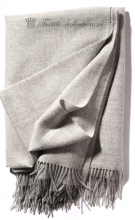 Плед светло-серый из шерсти беби-альпаки Christian Fischbacher, Швейцария