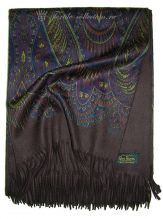 Плед из кашемира Paisley Print мокко Glen Saxon, Шотландия