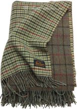 Двухсторонний шерстяной плед в зеленую клетку Glen Saxon